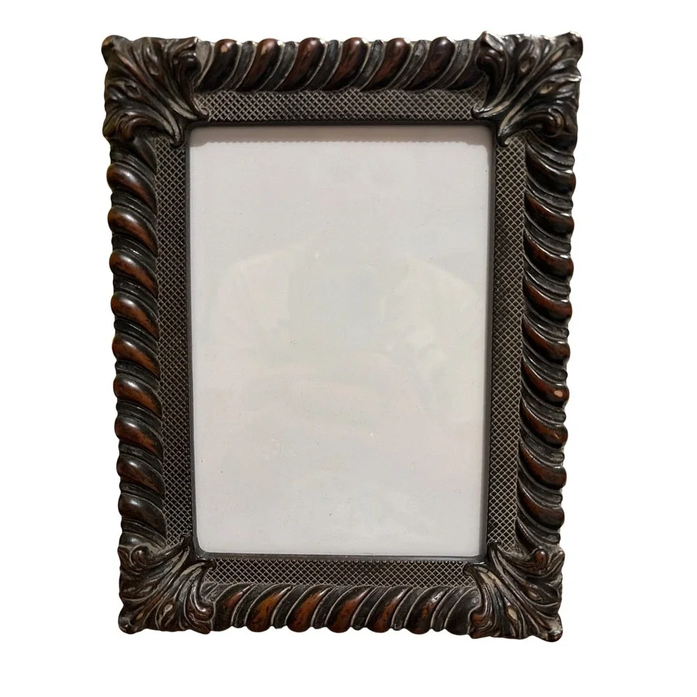 Vintage Picture Photo Frame Ornate Black-Brown 8x10 Baroque/Rocco